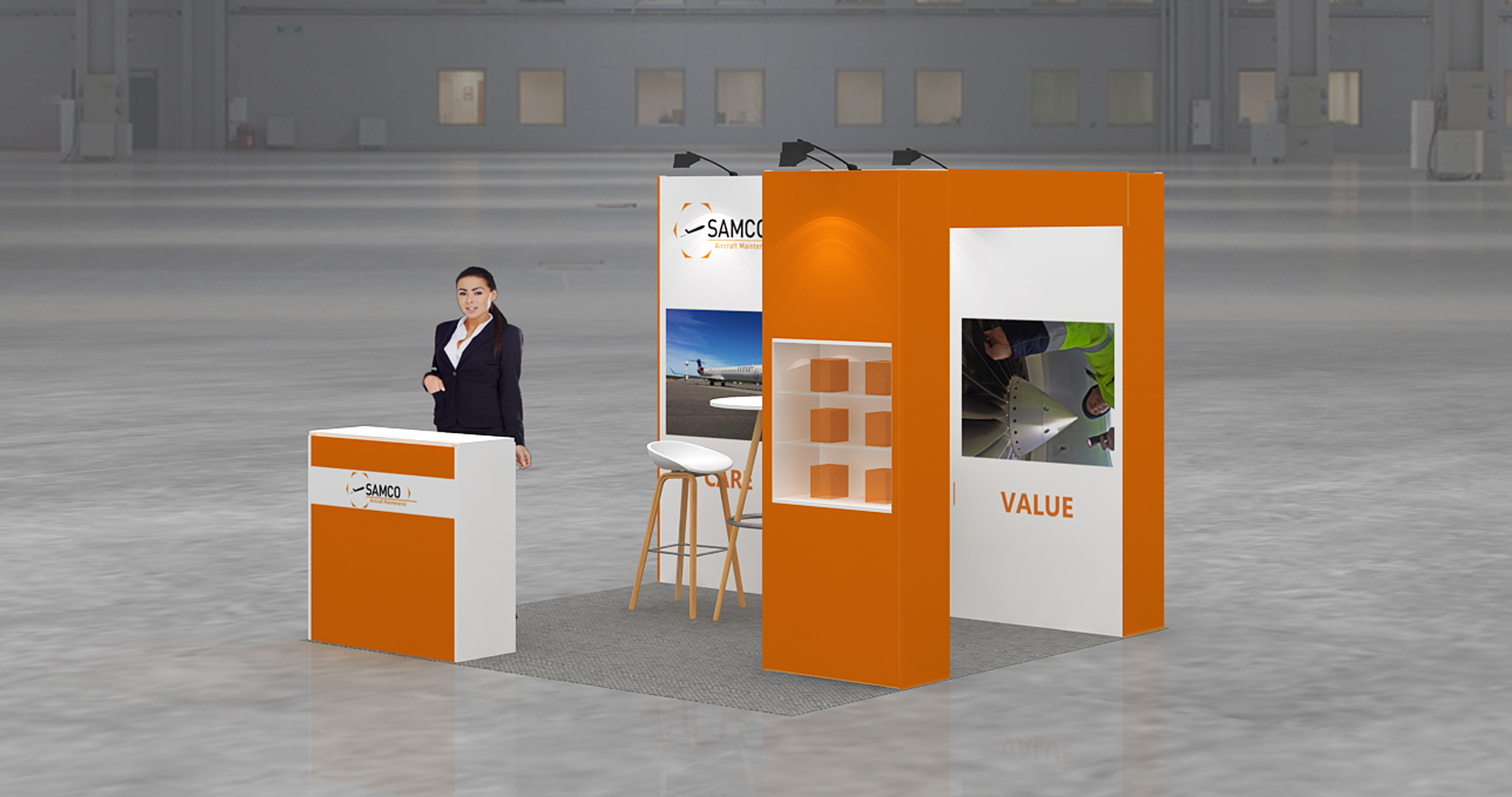 3x3m Kopfstand - Messestand 034