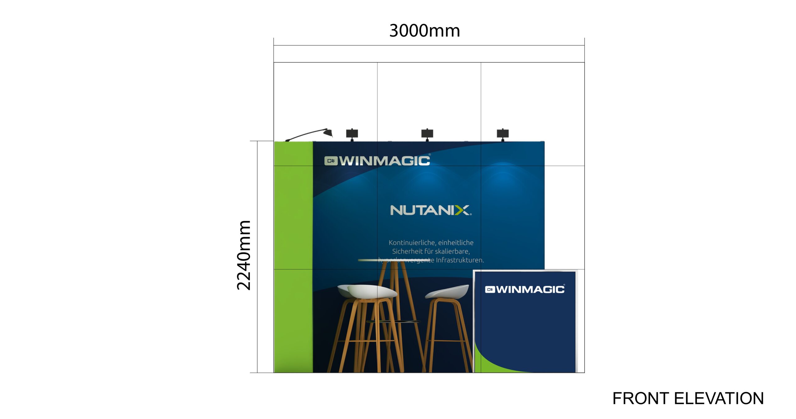 3x2m Eckstand - Messestand 001