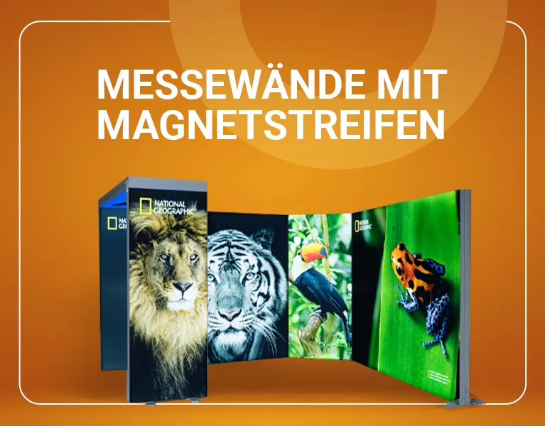 Messewände mit Magnetstreifen