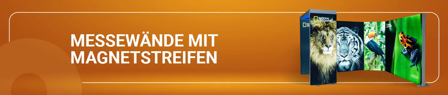 Messewände mit Magnetstreifen