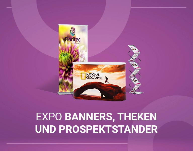 Banners, Theken und Prospektstander